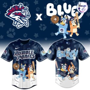 Binghamton Rumble Ponies x Bluey Night Limited Edition Baseball Jersey 2