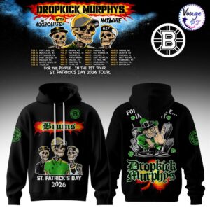 Boston Bruins x Dropkick Murphys St. Patrick’s Day 2026 Hoodie
