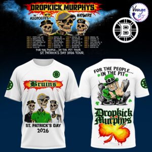 Boston Bruins x Dropkick Murphys St Patricks Day 2026 T Shirt 2