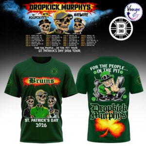 Boston Bruins x Dropkick Murphys St Patricks Day 2026 T Shirt 3