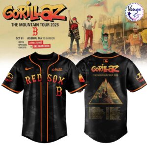 Boston Red Sox x Gorillaz The Mountain Tour 2026 Baseball Jersey 2