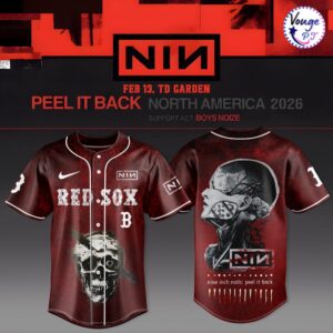 Boston Red Sox x NIN Nine Inch Nails Peel It Back Baseball Jersey
