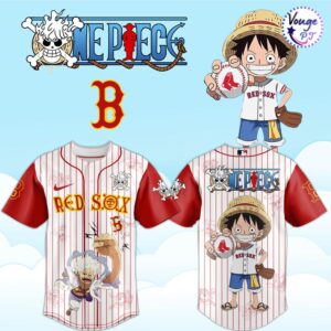 Boston Red Sox x One Piece 2026 Luffy Baseball Jersey 3