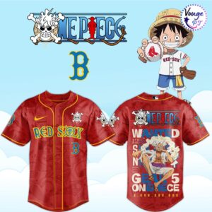 Boston Red Sox x One Piece 2026 Luffy Baseball Jersey 4