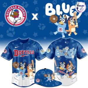 Buffalo Bisons x Bluey Night Limited Edition Baseball Jersey