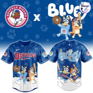 Buffalo Bisons x Bluey Night Limited Edition Baseball Jersey 2