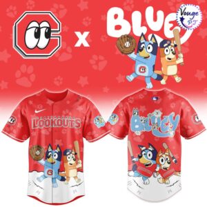 Chattanooga Lookouts x Bluey Night Limited Edition Baseball Jersey 2