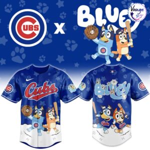 Chicago Cubs x Bluey Night Limited Edition Baseball Jersey 2