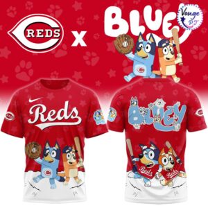 Cincinnati Reds Bluey Night Game T Shirt 2