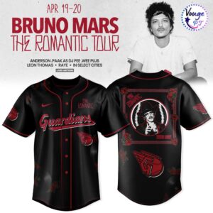 Cleveland Guardians x Bruno Mars The Romantic Tour 2026 Baseball Jersey 2