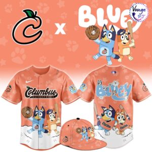 Columbus Clingstones x Bluey Night Limited Baseball Jersey 1