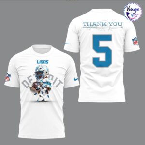 Detroit Lions Thank You David Montgomery T Shirt 2