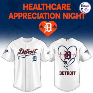 Detroit Tigers Healthcare Appreciation Night Baseball Jersey 2