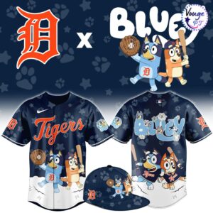 Detroit Tigers x Bluey Night Limited Edition Baseball Jersey