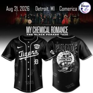 Detroit Tigers x My Chemical Romance The Black Parade 2026 Baseball Jersey 2