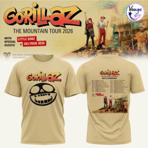 Gorillaz The Mountain Tour 2026 North America T Shirt 2