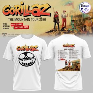 Gorillaz The Mountain Tour 2026 North America T Shirt 3