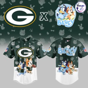 Green Bay Packers x Bluey Night Limited Edition Jersey 2