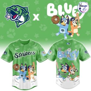 Gwinnett Stripers x Bluey Night Limited Edition Baseball Jersey 2