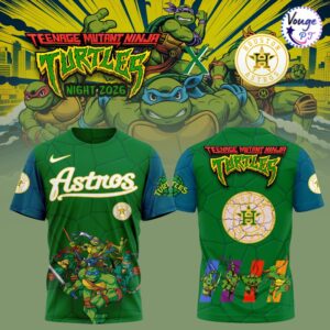 Houston Astros Teenage Mutant Ninja Turtles 2026 T-Shirt