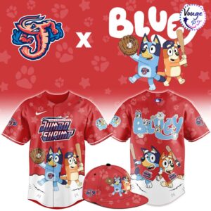 Jacksonville Jumbo Shrimp x Bluey Night Limited Edition Baseball Jersey