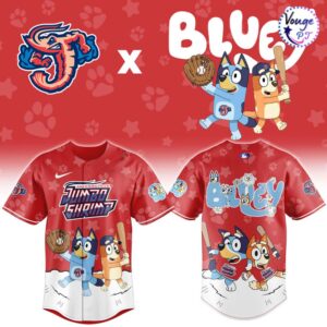 Jacksonville Jumbo Shrimp x Bluey Night Limited Edition Baseball Jersey 2
