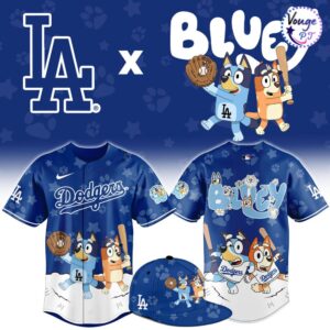Los Angeles Dodgers Bluey Night Game Baseball Jersey