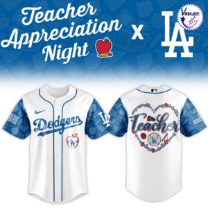 Los Angeles Dodgers Teacher Appreciation Night Baseball Jersey 2