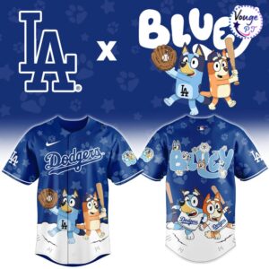 Los Angeles Dodgers x Bluey Night Limited Edition Baseball Jersey 2