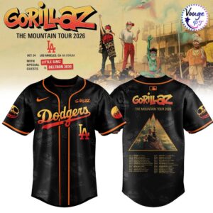 Los Angeles Dodgers x Gorillaz The Mountain Tour 2026 Baseball Jersey 2
