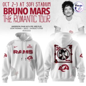 Los Angeles Rams x Bruno Mars – The Romantic Tour 2026 Hoodie