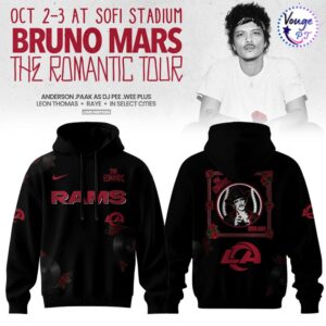 Los Angeles Rams x Bruno Mars The Romantic Tour 2026 Hoodie 2