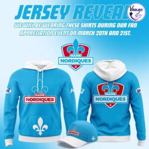 Maine Nordiques Powder Blue 2026 New Hoodie