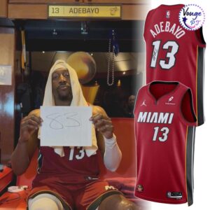 Miami Heat x Bam Adebayo Statement Swingman Signed Basketball Jersey