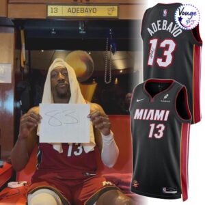 Miami Heat x Bam Adebayo Statement Swingman Signed Basketball Jersey 4