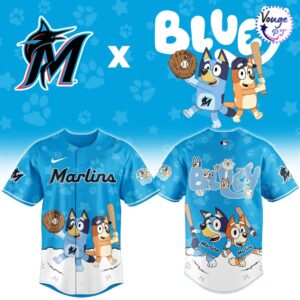 Miami Marlins x Bluey Night Limited Edition Baseball Jersey 2