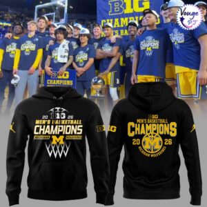 Michigan Wolverines Big 10 Men’s Basketball Champions 2026 Hoodie