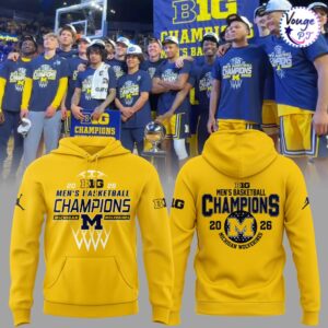 Michigan Wolverines Big 10 Men'S Basketball Champions 2026 Hoodie 2
