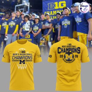Michigan Wolverines Big 10 Men'S Basketball Champions 2026 T Shirt 2