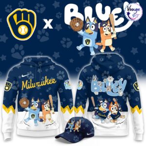 Milwaukee Brewers Bluey Night Game Hoodie