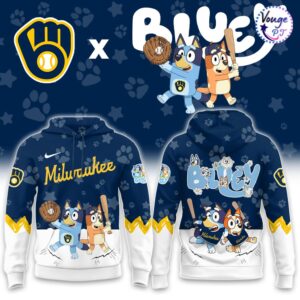 Milwaukee Brewers Bluey Night Game Hoodie 2