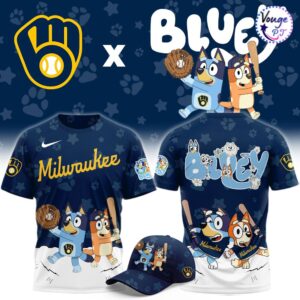 Milwaukee Brewers Bluey Night Game T-Shirt