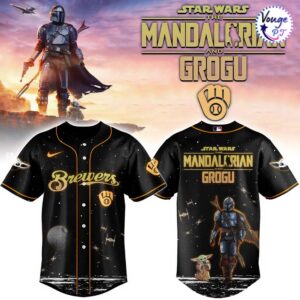Milwaukee Brewers x Star Wars The Mandalorian And Grogu Jersey