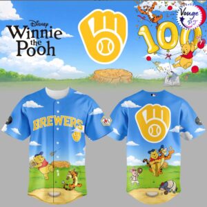 Milwaukee Brewers x Winnie the Pooh 100 Year Jersey