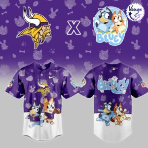 Minnesota Vikings x Bluey Night Limited Edition Jersey 2