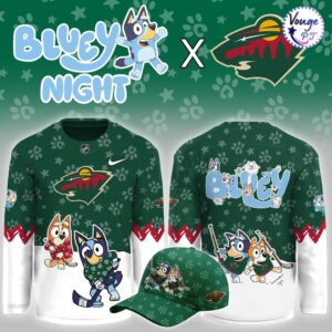 Minnesota Wild x Bluey Night Limited Edition Hockey Jersey