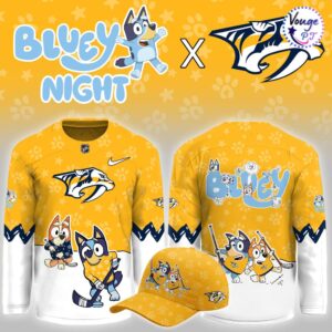 Nashville Predators x Bluey Night Limited Edition Hockey Jersey