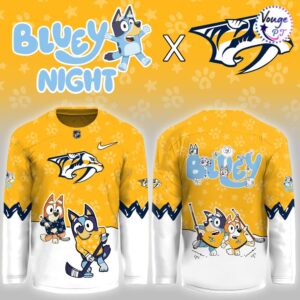 Nashville Predators x Bluey Night Limited Edition Hockey Jersey 2
