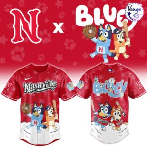 Nashville Sounds x Bluey Night Limited Edition Baseball Jersey 2