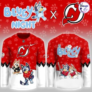 New Jersey Devils x Bluey Night Limited Edition Hockey Jersey 2